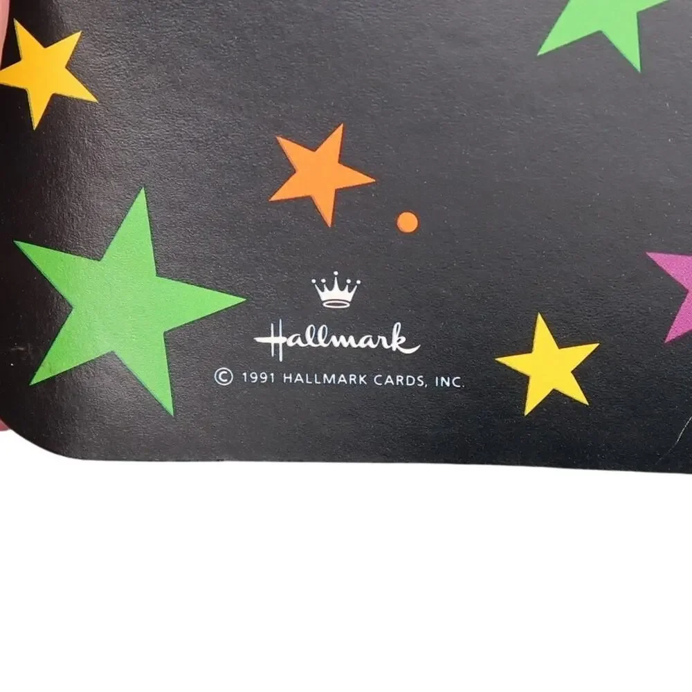 Hallmark Halloween Witch & Moon Die Cut Paper Window Decoration Vintage 1991